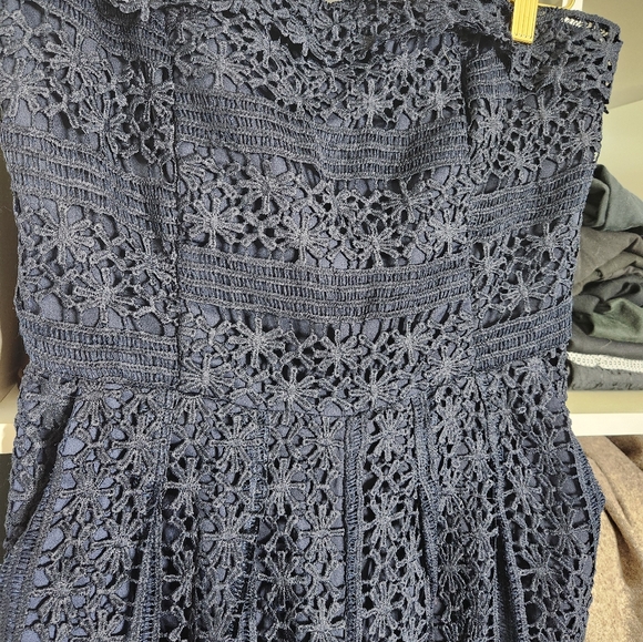 Anthropologie Greylin lace strapless jumpsuit size S in navy - Picture 6 of 7